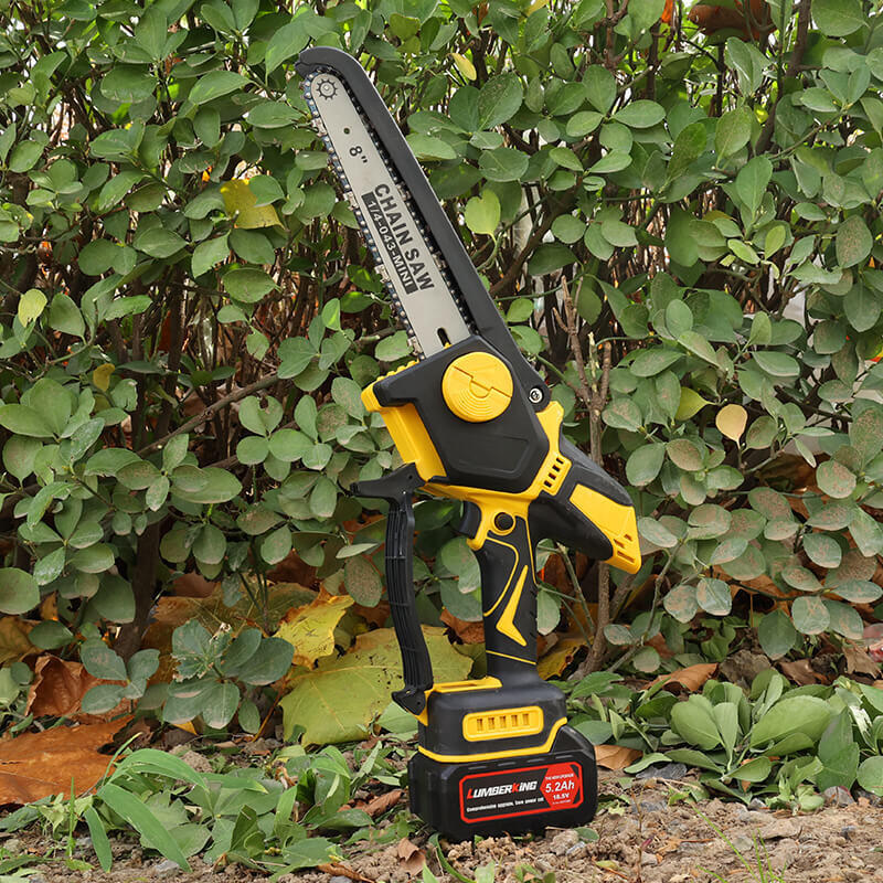 21V Electric Mini Cordless Chain Saw DIY Garden Chainsaw for Wood Cutting