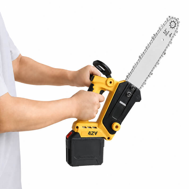 42V Brushless 12-Inch Cordless Chainsaw (2400W, 18m/s), High-Power Handheld Electric Top-Handle Chain Saw Compatible with Makita Battery