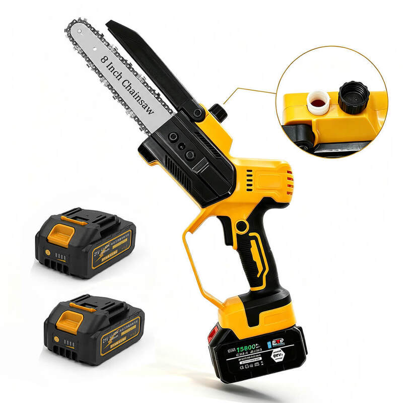 Wholesale 21V 500W Brushless 8" Handheld Electric Chainsaw (4820 Motor, 11m/s, 1/4" .043"), Makita Battery Interface Power Pruning Saw