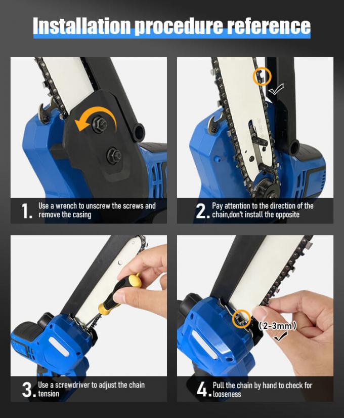 Brushless 8 Inch Small Handheld Electric Chainsaw Cordless Battery Power